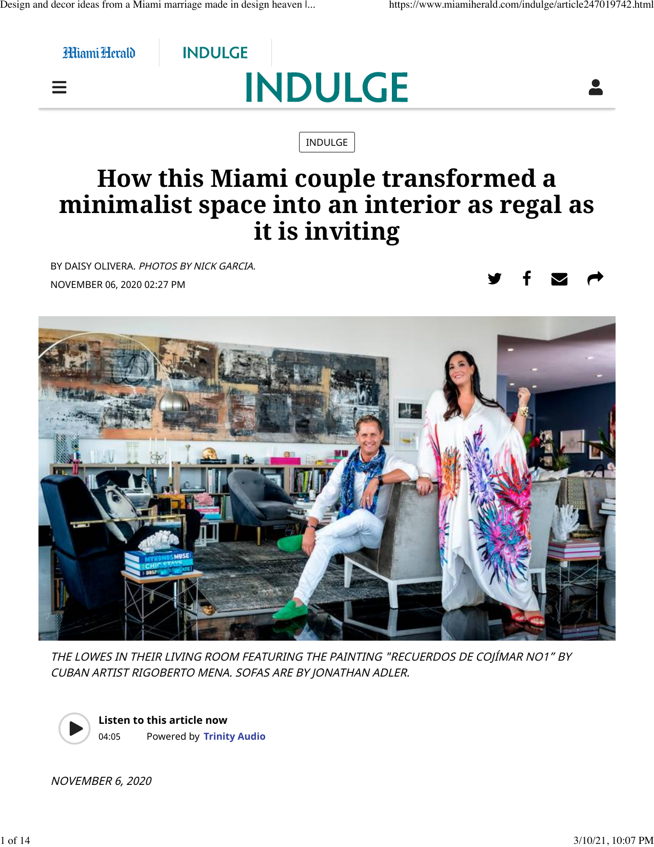 INDULGE / Miami Herald — November 2020